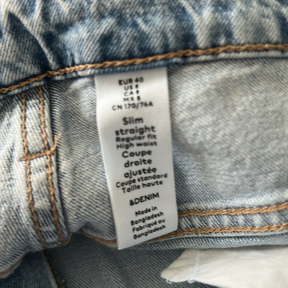 H&M High rise slim straight leg jeans - Picture 2 of 7